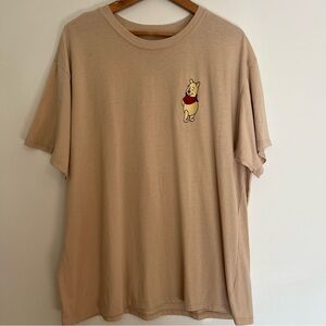 Winnie the Pooh Tan Embroidered T-Shirt Size 3XL